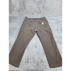 Carhartt Mens Rugged Flex Relaxed Fit Canvas 5 Pocket Work Pants Sz 36x28 Brown